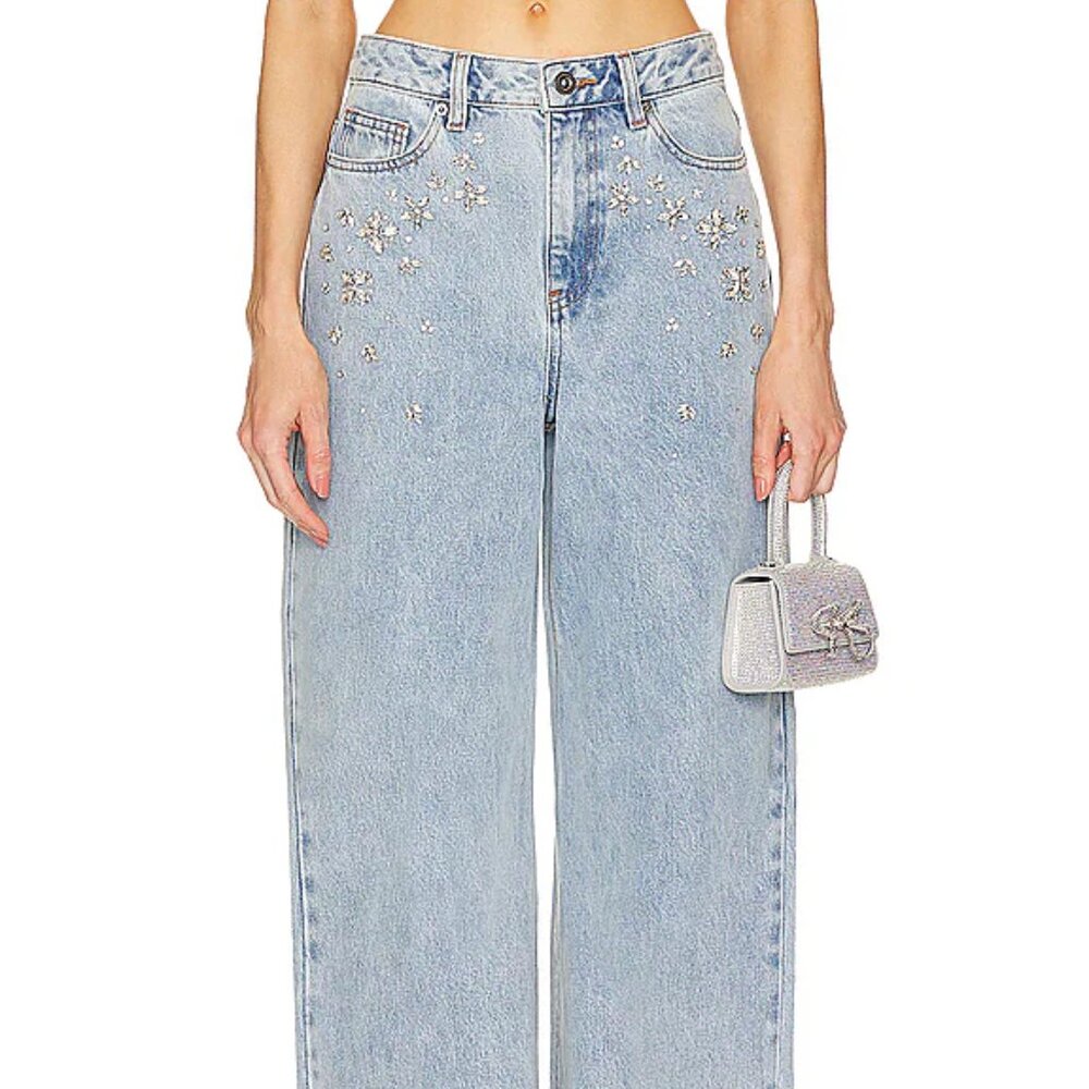 Self Portrait Blue Embellished Jeans